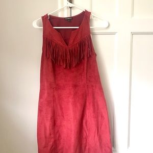 Brick color Mini dress